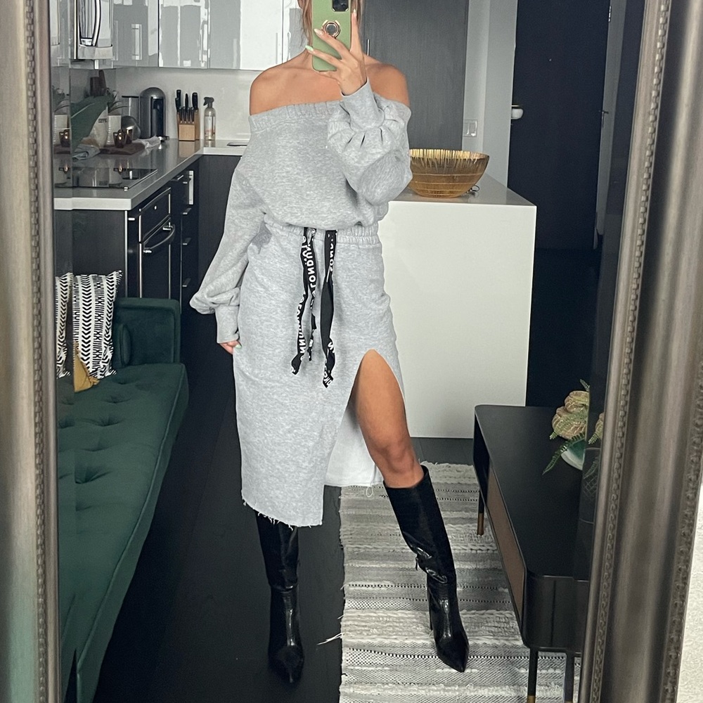 COPY - PLT limited edition 2 piece off the shoulder skirt set